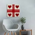 thumbnail image 5 of Fenyluxe Hearts Cross Stitch Op Art Canvas Wall Art Ready To Hang Room Home Decor Gift Idea for Wedding Anniversary Thanksgiving Christmas 12x12in, 5 of 6
