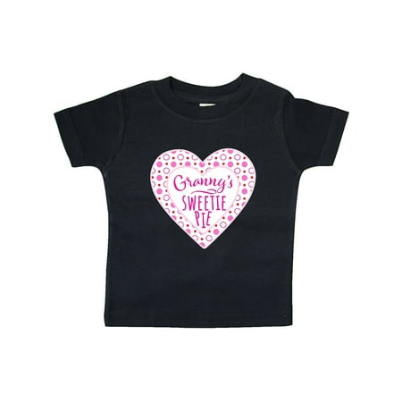 

Inktastic Granny s Sweetie Pie with Pink Hearts Gift Baby Boy or Baby Girl T-Shirt
