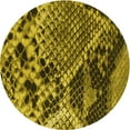 thumbnail image 1 of Ahgly Company Machine Washable Indoor Round Transitional Yellow Area Rugs, 7' Round, 1 of 7