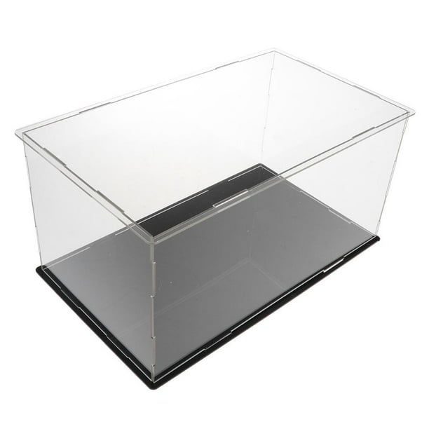 Vitrina De Acrílico Modelos De Automóviles De Protección Al Por Contenedor De Soporte Los 28x16x14cm CUTICAT Vitrina de acrílico a prueba de polvo