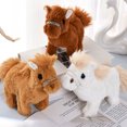 thumbnail image 3 of Caballo de peluche eléctrico con sonido para niños que caminan, caballo de peluche interactivo, juguete educativo de simulación para niños y niñas., 3 of 7