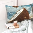 thumbnail image 4 of Fotbe Fresh Coconut Splash Funda de Almohada Decorativa Estilo Occidental, Lujo en Algodón, Fundas para Almohadas King, Cojín Estampado para Decoración del Hogar-14"x20", 4 of 6