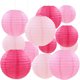 thumbnail image 3 of KAKOWELY 12 piezas de farolillos redondos colgantes de papel de colores para decoración de fiestas, 3 of 5