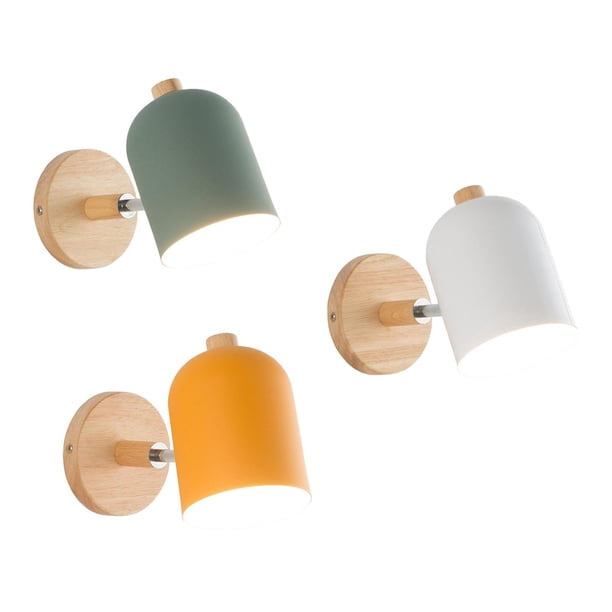 Luces de pared giratorias Salvador verde amarillo blanco