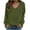 Army Green, variant on SETOOFF Womens Loose Fit Long Sleeve Shirts, Solid V Neck Raglan Pullover Sweatshirt Lightweight Tunic Tops for Dressy Casual Dailywear Fashion