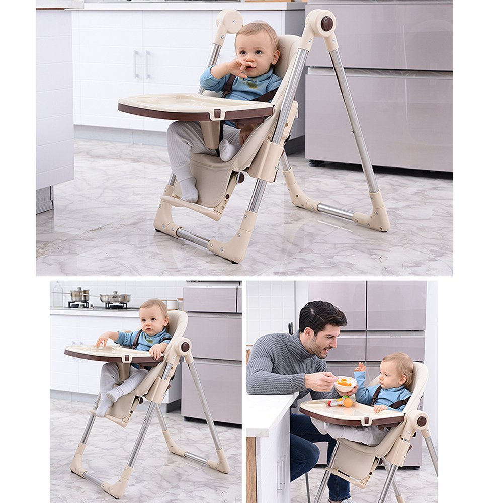 Adjustable Baby High Chair Infant Toddler Feeding Booster Seat Folding