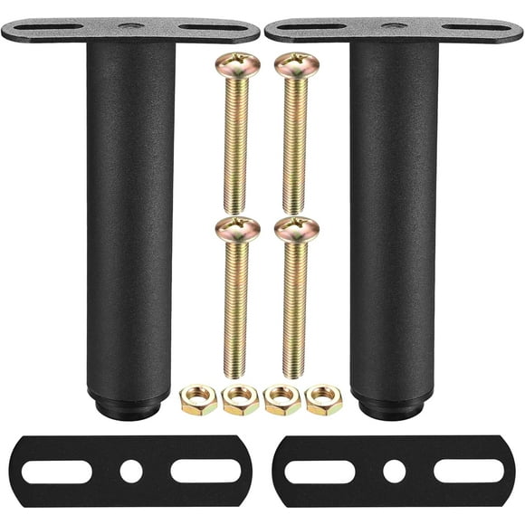 2pcs Adjustable Bed Legs 18-33cm, Retractable Furniture Legs, Table Legs, Metal T-Shaped Legs, Bed Base Support, Height Adjustable Feet for Sofa, Bed, Wardrobe, Cabinet