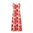 thumbnail image 4 of Hrsba Vacation Dress,Women Summer Casual Print Sleeveless Spaghetti Strap V Neck Flowy Beach Sundress, 4 of 4