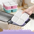 thumbnail image 3 of 4 Pack Snack Box Containers Set, Reusable 4 Compartment Lunchable Container, Divided Lunch Box Meal Prep Containers for Travel, Work, School, 3 of 8