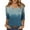 #05Navy, variant on Ladies Fluid Swirl Pattern V-Neck Three Quarter Sleeve Tees Relaxed Fit Daily Casual Printed Blouses