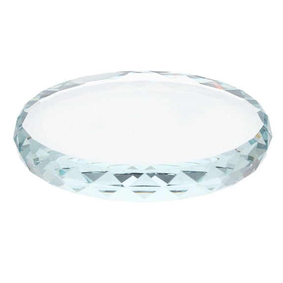 ITSELFER Round Display Base Handicraft Display Base Transparent Glass Base Craft Tray