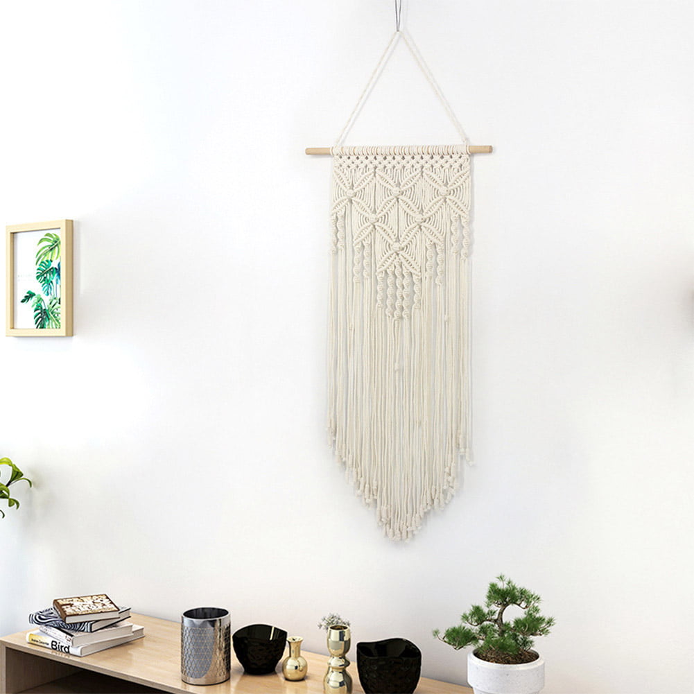 New Handmade Macrame Faux Bohemian Wall Hanging Tapestry Tassel Art Room Decor