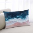 thumbnail image 2 of Navy Blue Pink Throw Pillow Cover 12 x 20 Inch Decorative Pillow Cover Watercolor Abstract Art Coastal Lumbar Pillowcase Seasonal Rectangle Cushion Case for Couch Sofa Bed Living Room, 2 of 7