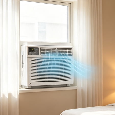 Aprafie 12,000 BTU WiFi Window Air Conditioner with App & Remote Control, Cools up to 550 Sq.Ft, 115V, White