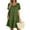 #001-Army Green, variant on Spring Summer Dresses for Women Short Sleeve Flowy Swing Dress Cute Casual Solid Color Crewneck Mini Short Tunic Dress Light Gray 2XL