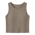thumbnail image 4 of Helii Women's 20% Linen 80% Cotton Crop Tank Top – Loose Fit Sleeveless Summer Top, Breathable Lightweight Linen Blend Camisole, Casual Relaxed Tank for Women S-XXL Dark Gray,S, 4 of 8