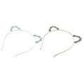 thumbnail image 4 of 2 diademas de flores con orejas de gato, accesorios para el cabello, 4 of 7