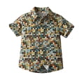 thumbnail image 2 of Tiijoy Boys Hawaii Beach Tropical Print Shirt Summer Short Sleeve Button Down Shirt, Sizes 0-8, 2 of 4