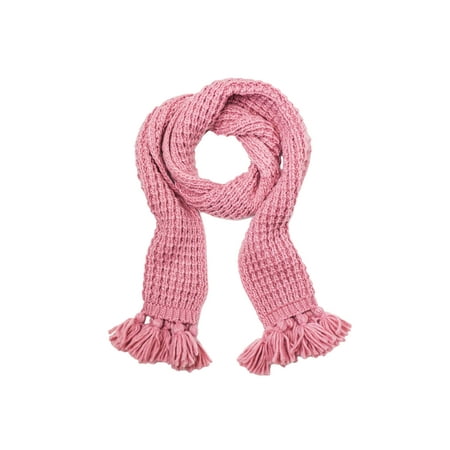 Spiral Scarf Knitting - Time and Tru Women's Waffle Knit Oblong Scarf