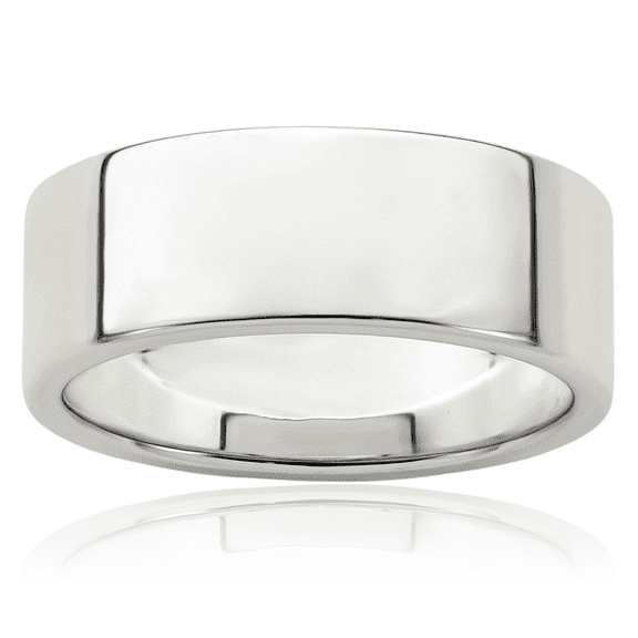 925 Sterling Silver 7mm Plain Classic Wedding Band Ring