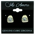 thumbnail image 2 of Gold-Tone Cuff Shaped Post Earrings With CZ Accent For Women 36CZ08, 2 of 2