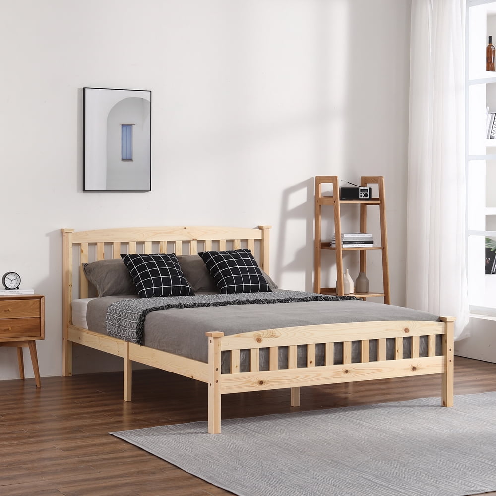 Kepooman Pine Platform Bed Frame with Headboard/wood Plank Support/no Spring Required/easy to Assemble, Full Size-Burlywood Kepooman Pine Platform Bed Frame with Headboard/wood Plank Support/no Spring Required/easy to Assemble, Full Size-Burlywood