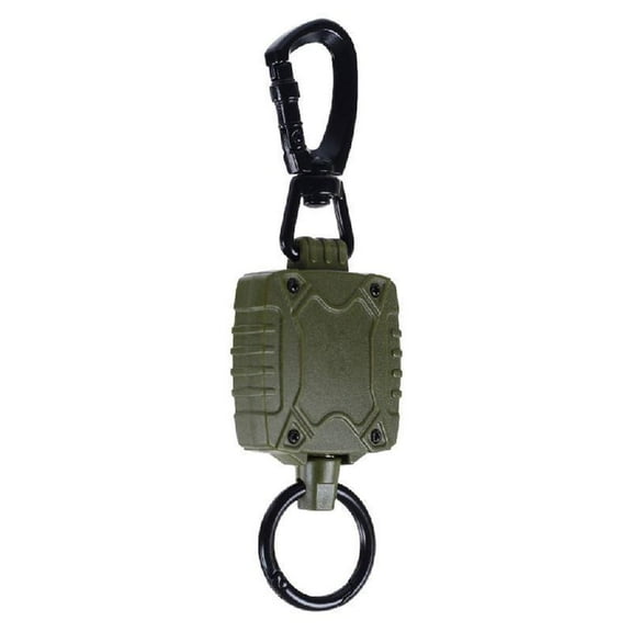 Retractable Keychain Heavy Duty Badge Holder Reel with Belt Clip 23'' Steel Wire Cord Heavy Duty Carabiner Key Holder