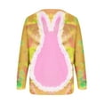 thumbnail image 5 of Fashion Women Easter Printed Round Neck Long Sleeve T-Shirt Printing Sweatshirt Blouse Tops, 5 of 5