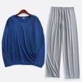 thumbnail image 1 of Weiqiqre Ensemble de Sport pour Hommes, Mode Décontractée, Couleur Unie, Col Rond, Manches Longues, Extensible, 1 of 3
