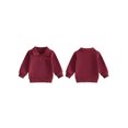 thumbnail image 2 of RUINIXCW Boy Christmas Sweatshirt Letter Embroidery Long Sleeve Lapel Pullover, 2 of 9