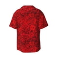 thumbnail image 2 of Wukai Red Rose Men's Casual Short-Sleeve Button Down Shirt - Lightweight Summer Dress Shirt for Daily Wear-XX-Large, 2 of 7