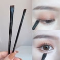 thumbnail image 4 of 2Pcs SkyAuks Makeup Brushes, Eyeliner/ Eyebrow Brush, Portable Small Angle Brush, Black, 4 of 7