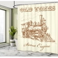 thumbnail image 5 of Ambesonne Steam Engine Shower Curtain, Old Vintage Train, 69"Wx84"L, Ivory Pale Caramel, 5 of 5