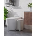 thumbnail image 2 of 2.6 Gallon Bathroom Trash Can, Space-Saving Slim Stainless Steel Step-On Garbage Bin with Soft Close Lid, Removable Inner Bucket for Bathroom & Bedroom,Grey, 2 of 7