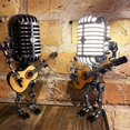 thumbnail image 3 of Steampunk Lampes Robot Vintage Lampe de Bureau Microphone en Métal Industriel, 3 of 3
