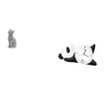 thumbnail image 1 of Escultura de resina de gato y panda, adorno decorativo coleccionable, moderno, bonito, con forma de animal, resistente y práctico, reloj de pared de e, 1 of 8