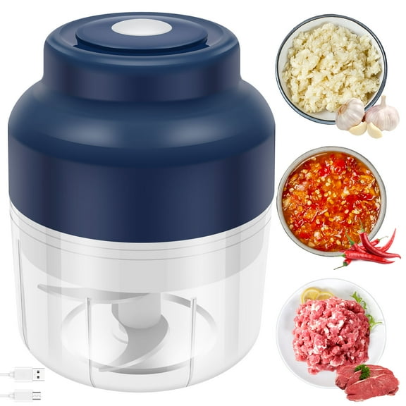 8.45oz 23W 5V Electric Garlic Chopper Automatic Locking Detachable Wireless Veggie Grinder for Restaurant Home Kitchen