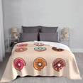 thumbnail image 3 of Donut Texture Design Throw Blanket, Super Soft Anti-Pilling Flannel Bed Blankets, 60"x50", 3 of 8