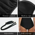 thumbnail image 2 of RELLECIGA Maillot de Bain une Pièce pour Femme à Encolure Froncée, Tour de Cou, Bandeau Torsadé, 2 of 6