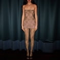 thumbnail image 1 of Vestido Calcetines de vestir de malla de encaje Calcetines de vestir de tubo transparentes Ropa de club Ygjytge Café T L para Mujer, 1 of 8
