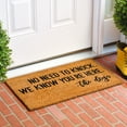 thumbnail image 2 of Calloway Mills No need to knock we know you're here Doormat 24" x 36", 2 of 4