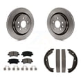 thumbnail image 1 of Transit Auto Rear Disc Rotors Semi-Metallic Pads and Parking Brake Shoes Kit for Car 2007-2009 Volvo S80 AWD with Vented Rotor K8S-104503, 1 of 11