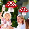 thumbnail image 7 of 3 Pcs Mushroom Honeycomb Birthday Decor Plaster Decoration Outdoor Office Red, 7 of 7