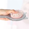 thumbnail image 4 of 1pc Women Cat's Ears Air Cushion Hair Brush for Straight Curly Hair Silver Tone ABS TPR, 4 of 6
