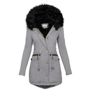 UMfun Fashion Solid Women Casual Thicker Winter Slim Coat Overcoat