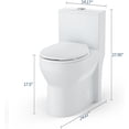 thumbnail image 2 of Ourlova One Piece Toilet with ADA Height-Round Bowl Design-CeramicConstruction-PP Cover Seat Compact Design-Easy Clean Surface and Durable Build, 2 of 7