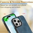 thumbnail image 5 of Allytechgroup iPhone 15 Pro Case, [Compatible with Magsafe] Slim Fit Shell Shockproof Anti-Scratch Lightweight Bumper Retro PU Leather TPU Phone Case for Apple iPhone 15 Pro, Blue, 5 of 6