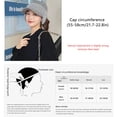 thumbnail image 5 of Diconna Chapeau Queue de Cheval pour Femmes avec Cache-Oreilles Visière Bonnet Tricoté Chaud pour l'Hiver en Extérieur, 5 of 5