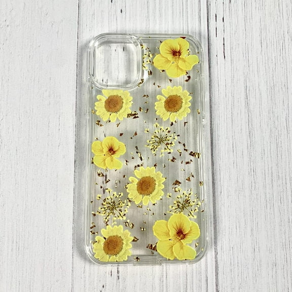 Pressed Dried Flower Design Phone Case For Lg K61/k51s/k41s In Yellow
