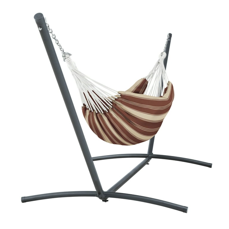 Classic Accessories Montlake Fadesafe Brazilian Hammock with Steel Stand Heather Henna Red Stripe Walmart